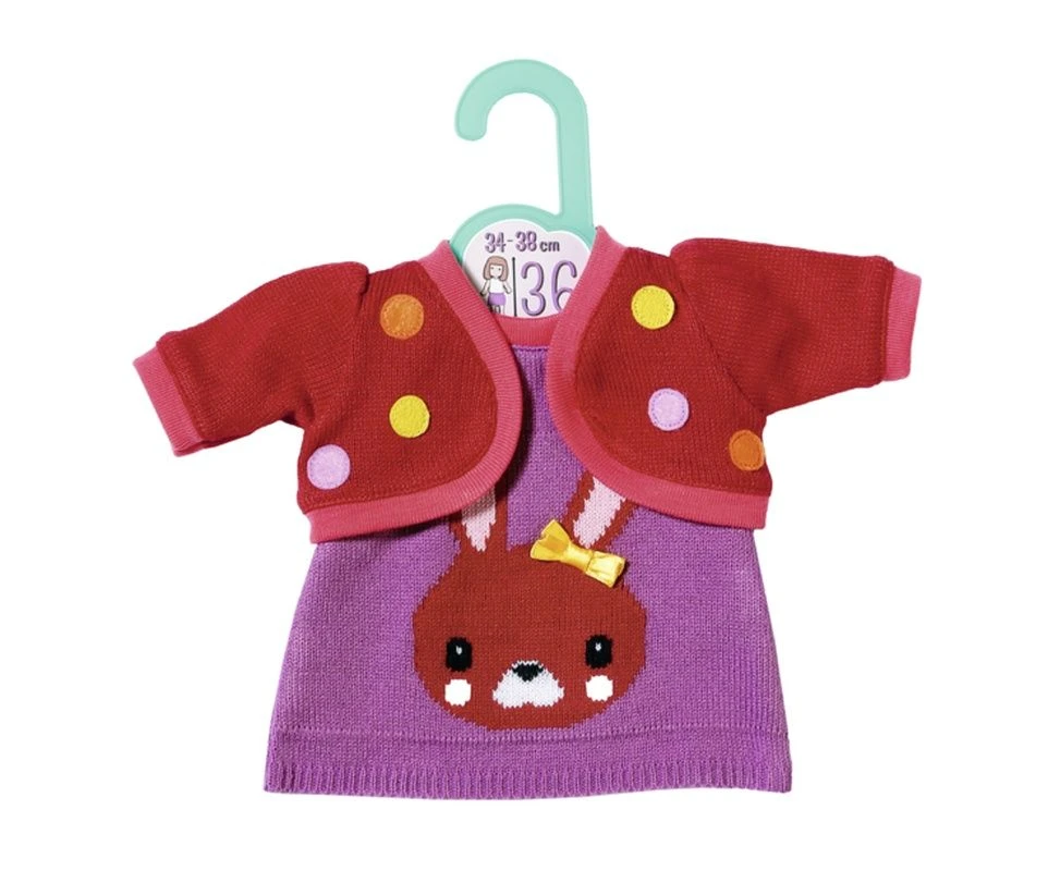 Dolly Moda - Strickkleid Mit Jacke, 36 Cm 1 Dolly Moda - Strickkleid Mit Jacke, 36 Cm