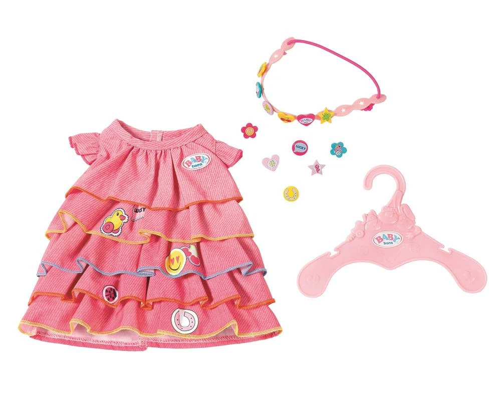 ZAPF 824481 BABY Born® Sommerkleid Set Mit Pins 1 ZAPF 824481 BABY Born® Sommerkleid Set Mit Pins