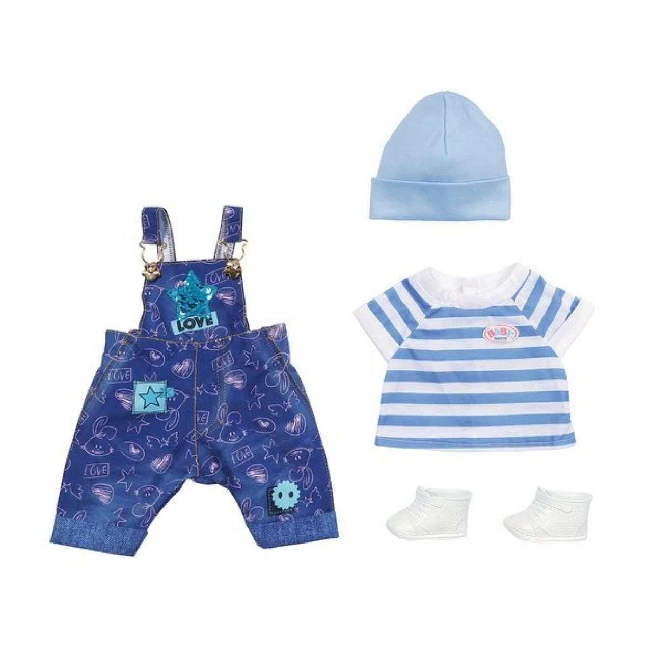 ZAPF 829127 BABY Born® Deluxe Jeans Latzhosen Set 43 Cm 1 ZAPF 829127 BABY Born® Deluxe Jeans Latzhosen Set 43 Cm