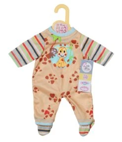 ZAPF 871478 Dolly Moda Strampler Mit Giraffe 43 Cm